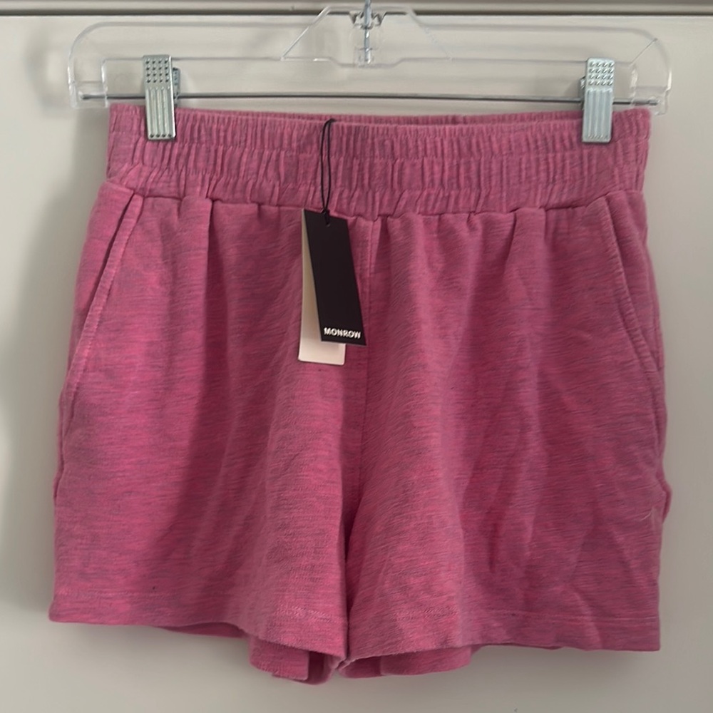 Monrow High Waist Pink Shorts